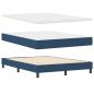 Preview: Boxspringbett mit Matratze Blau 140x190 cm Stoff