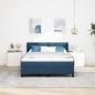Preview: Boxspringbett mit Matratze Blau 140x190 cm Stoff