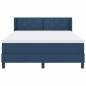 Preview: Boxspringbett mit Matratze Blau 140x190 cm Stoff