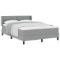 Preview: Boxspringbett mit Matratze Hellgrau 140x200 cm Stoff