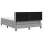 Preview: Boxspringbett mit Matratze Hellgrau 140x200 cm Stoff