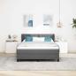 Preview: Boxspringbett mit dunkler Matratze 140x200 cm Stoff