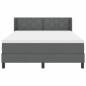 Preview: Boxspringbett mit dunkler Matratze 140x200 cm Stoff