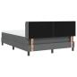 Preview: Boxspringbett mit dunkler Matratze 140x200 cm Stoff