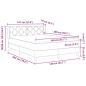 Preview: Boxspringbett mit Matratze Blau 140x200 cm Stoff