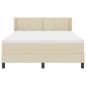 Preview: Boxspringbett mit Matratze Creme 160x200 cm Stoff