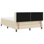 Preview: Boxspringbett mit Matratze Creme 160x200 cm Stoff