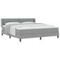 Preview: Boxspringbett mit Matratze Hellgrau 180x200 cm Stoff