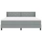 Preview: Boxspringbett mit Matratze Hellgrau 180x200 cm Stoff