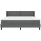 Preview: Boxspringbett mit Matratze Dunkelgrau 180x200 cm Stoff