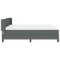 Preview: Boxspringbett mit Matratze Dunkelgrau 180x200 cm Stoff