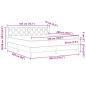 Preview: Boxspringbett mit Matratze Creme 180x200 cm Stoff