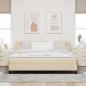 Preview: Boxspringbett mit Matratze Creme 180x200 cm Stoff