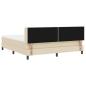 Preview: Boxspringbett mit Matratze Creme 180x200 cm Stoff