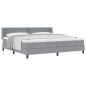 Preview: Boxspringbett mit Matratze Hellgrau 200x200 cm Stoff