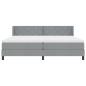 Preview: Boxspringbett mit Matratze Hellgrau 200x200 cm Stoff