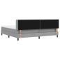 Preview: Boxspringbett mit Matratze Hellgrau 200x200 cm Stoff