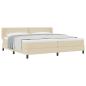 Preview: Boxspringbett mit Matratze Creme 200x200 cm Stoff