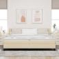 Preview: Boxspringbett mit Matratze Creme 200x200 cm Stoff