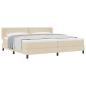 Preview: Boxspringbett mit Matratze Creme 200x200 cm Stoff