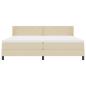 Preview: Boxspringbett mit Matratze Creme 200x200 cm Stoff