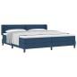 Preview: Boxspringbett mit Matratze Blau 200x200 cm Stoff