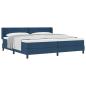 Preview: Boxspringbett mit Matratze Blau 200x200 cm Stoff