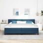 Preview: Boxspringbett mit Matratze Blau 200x200 cm Stoff