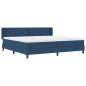 Preview: Boxspringbett mit Matratze Blau 200x200 cm Stoff