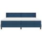 Preview: Boxspringbett mit Matratze Blau 200x200 cm Stoff