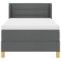 Preview: Boxspringbett mit Matratze Dunkelgrau 80x200 cm Stoff