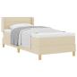 Preview: Boxspringbett mit Matratze Creme 80x200 cm Stoff