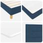 Preview: Boxspringbett mit Matratze Blau 80x200 cm Stoff
