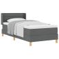 Preview: Boxspringbett mit Matratze Dunkelgrau 90x190 cm Stoff