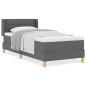 Preview: Boxspringbett mit Matratze Dunkelgrau 90x190 cm Stoff