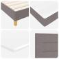 Preview: Boxspringbett mit Matratze Taupe 90x200 cm aus Stoff