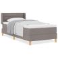 Preview: Boxspringbett mit Matratze Taupe 90x200 cm aus Stoff
