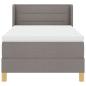 Preview: Boxspringbett mit Matratze Taupe 90x200 cm aus Stoff
