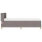 Preview: Boxspringbett mit Matratze Taupe 90x200 cm aus Stoff