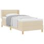 Preview: ARDEBO.de - Boxspringbett mit Matratze Creme 100x200 cm Stoff