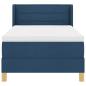 Preview: Boxspringbett mit Matratze Blau 100x200 cm aus Stoff