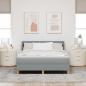 Preview: Boxspringbett mit Matratze Hellgrau 190 x 140 cm Stoff
