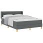 Preview: Boxspringbett mit Matratze Dunkelgrau 140x190 cm Stoff