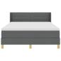 Preview: Boxspringbett mit Matratze Dunkelgrau 140x190 cm Stoff
