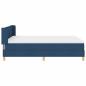 Preview: Boxspringbett mit Matratze Blau 140x190 cm Stoff