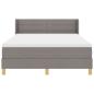 Preview: Boxspringbett mit Matratze Taupe 160x200 cm Stoff