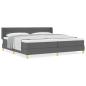 Preview: Boxspringbett mit Matratze Dunkelgrau 200x200 cm Stoff