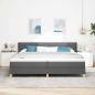 Preview: Boxspringbett mit Matratze Dunkelgrau 200x200 cm Stoff