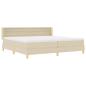 Preview: Boxspringbett mit Matratze Creme 200x200 cm Stoff