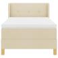 Preview: Boxspringbett mit Matratze Creme 80x200 cm Stoff